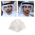 thumbnail image 2 of NEXAVKPR Hollow out Knit Kufi for Teens Muslims Breathable Casual Hat Handmade Hollow out Pray Keep Traditional Pray Hat, 2 of 10