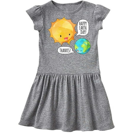 

Inktastic Happy Earth Day Earth and the Sun Gift Toddler Girl Dress