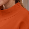 thumbnail image 3 of Womens Oversized Sweatshirts Turtleneck Pullover Long Sleeve No Hood Tops Fall Fashion Outfits 2025 Clothes Orange S, 3 of 6