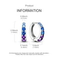 thumbnail image 4 of MULA European 925 Sterling Silver Night Sky Hoop Earrings, Sparkling 5A Zircon Women's Jewelry Birthday Gift for Her, 4 of 5