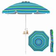 thumbnail image 5 of GVN Outdoor Patio Umbrella,Patio Umbrella,7.2 Feet Portable Outdoor Beach Umbrella with Sand Anchor and Tilt Mechanism-Green, 5 of 11