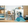 thumbnail image 2 of Ahgly Company Machine Washable Indoor Rectangle Transitional Blue Area Rugs, 2' x 5', 2 of 7