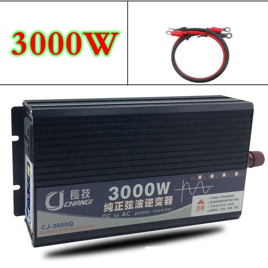 CJC 3000W Pure Sine Wave Power Inverter DC 12V to AC 110V