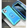 thumbnail image 7 of iPhone 11 Pro Max Case - Heavy Duty Hybrid Rugged Dual Layer Protective Shockproof Kickstand Cover with Ring Holder for Apple iPhone 11 Pro Max 6.5", M, 7 of 7