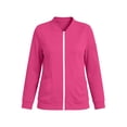 thumbnail image 6 of Vivianyo HD Women's V‑Neck Zip Up Nurse Work Sweatshirt, Fitted Stretch Long Sleeve Top, Fall Uniform Cover Up with Pen Sleeve Slots and Pockets for Medical Workplace and Daily Errands, Sizes S-2XL, 6 of 7