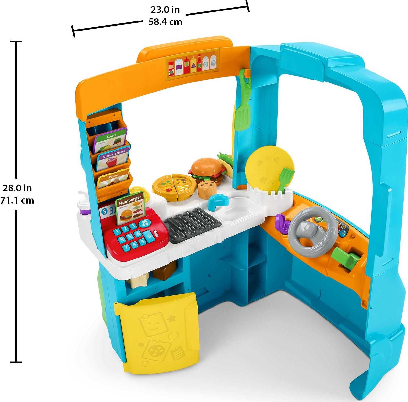 Fisher Price Laugh Learn Servin Up Fun Food Truck Electronic Activity Center for Toddlers