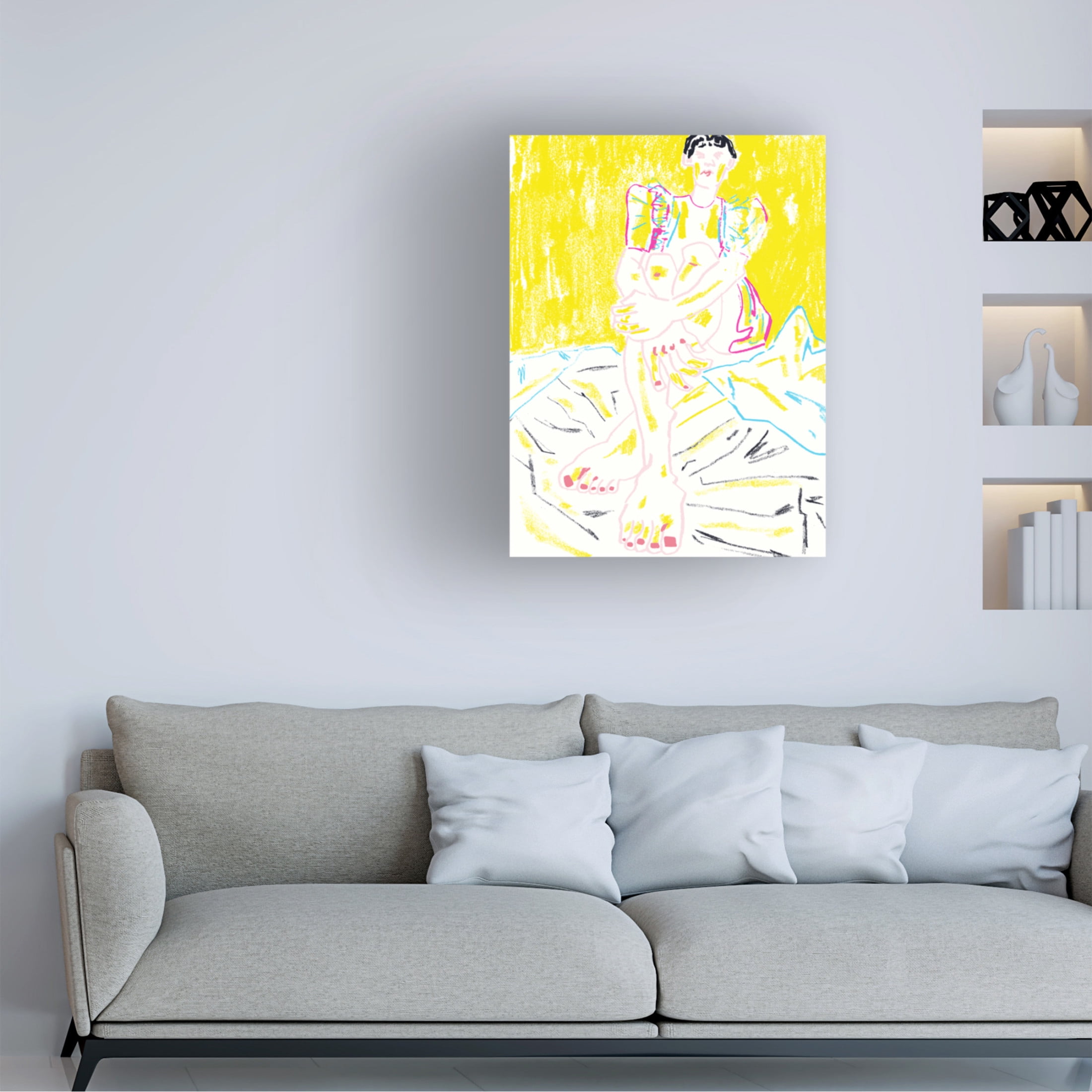 Trademark Fine Art Francesco Gulina  The Girl In The Yellow Dress Canvas Wall Art