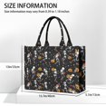 thumbnail image 3 of Large Capacity Tote Bag,Black Halloween Dancing Skeletons Handbag Fashion Luxury Tote Bag,15.7"x13"x 5.1" Inches,Laptop Compatible, 3 of 6