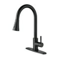 thumbnail image 4 of Izzovium Matte Black Kitchen Faucet with Pull Out Sprayer, 360° Swivel High Arc Stainless Steel Faucet, Single Handle Easy Control, 22.83in Length, 4 of 8
