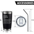 thumbnail image 4 of Funny Gift for Bosses, Managers, and Directors Funny Gift 20 OZ Insulated Tumbler Stainless Steel Vacuum Tumbler Travel Coffee Mugs Christmas Gifts for coworkers men (Black), 4 of 6