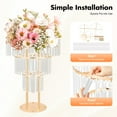 thumbnail image 5 of Modern Freestanding Wedding Gold Crystal Flower Stand Crystal Flower Stand Round Pedestal Stand, 5 of 19