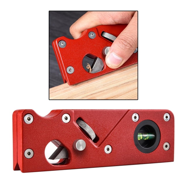 Cortadora de biselado portátil cepilladora de carpintería borde plano de esquina biselado Manual cepillador carpintero herramienta o Rojo A CUTICAT Plano de chaflán