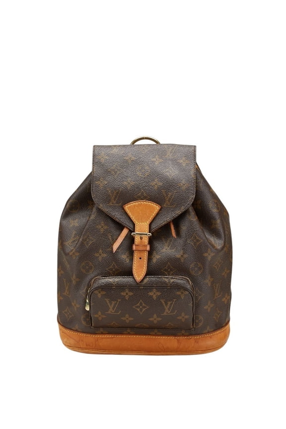 Pre-Owned Louis Vuitton Monogram Montsouris MM Backpack M51136 Brown Leather Women's LOUIS...