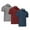 Dark Gray, Burgundy, Navy, variant on Mio Marino Men's Designer Golf Polo Shirt-3 Pack
