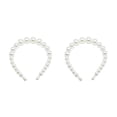 thumbnail image 4 of Minnieouse Exquisita diadema blanca resistente al desgaste Universal estilo Simple elegante Scrunchie titular tiaras para mujeres 18mm, 4 perlas grandes Type3 NO3 Minnieouse CBP232355, 4 of 5