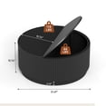 thumbnail image 6 of PHOYAL 31.5" Fluted Round Coffee Table with Flip Top and Hidden Compartments Storage for Living Room, Black, 6 of 9