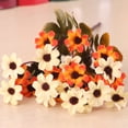 thumbnail image 3 of 2 piezas de flores de margarita gerbera de seda artificial para decoración de hogar y jardín, bodas y fiestas., 3 of 9