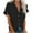 Q01 Black, variant on Paguaki Womens Short Sleeve Button Down Shirts Chest Pocket V Neck Collared Loose Fit Casual Women Summer Tops