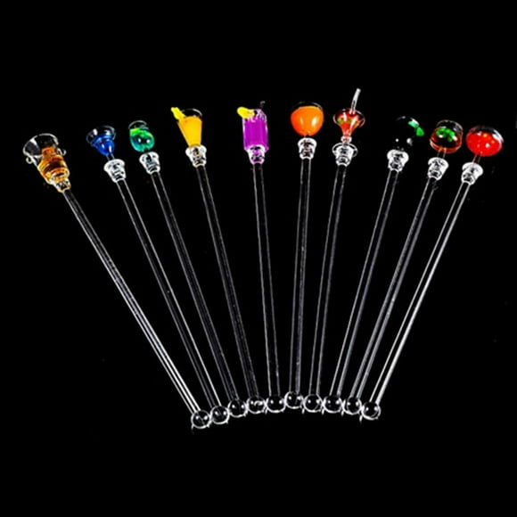 Zshan 20pcs Cocktail Stirrer, 23cm Cocktail Stirrer, Acrylic Reusable Cocktail Stirrer Drink Stirrer, Colorful Cocktail Stirrer for Bar