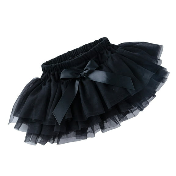 YOUYEDIAN Black Skirts for Girls Tulle Baby Tutu Skirt 0-3 Months 2025 Summer Kids Tutu Skirt Puffy Princess Skirt,Black 0-3 Months