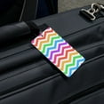 thumbnail image 2 of Rainbow Chevrons Zigzag Pattern Luggage Card Suitcase Carry-On ID Tag, 2 of 7