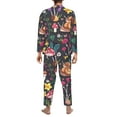 thumbnail image 5 of Bingfone Men'S Pajama Set 2 Piece Loungewear Pjs, Long Sleeve With Pajama Pants-Mushrooms Snails Butterflies, 5 of 9