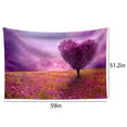 thumbnail image 3 of Xihbxyly Venta de Liquidación Tapiz En Desuso Artísticos de Paisaje de Árbol En Corazon Amor, Decoración para Dormitorio, Colgante de Pared, 60 X 52 Pulgadas, 3 of 6