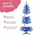 thumbnail image 2 of CNKOO 4ft White Pre-Lit Halloween & Christmas Tree  Compact Artificial Xmas Tree with Stand, 2 of 8