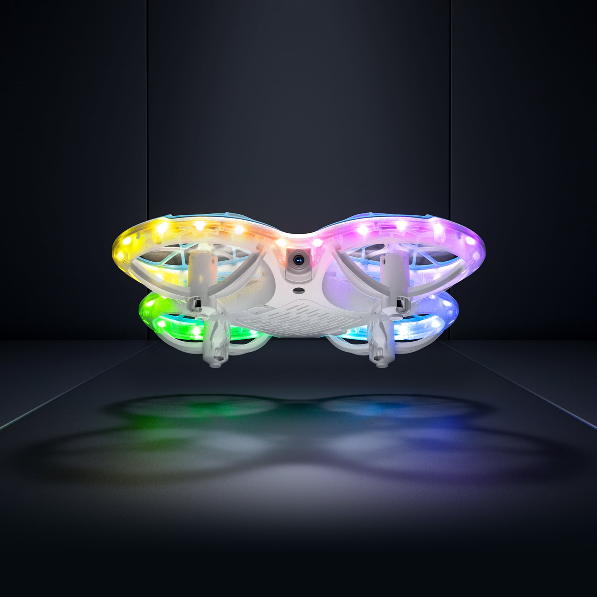 Snaptain K30 Drones with Camera for Kids 720P, FPV RC Drones with RGB Light, 2 Batteries, White