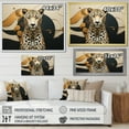 thumbnail image 4 of Designart "Leopard gracefulness Geometric" Animals Floater Framed Canvas Art Print, 4 of 7