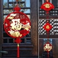 thumbnail image 5 of Door Flocking Home Decoration Traditional Spring Festival Lunar New Year Chinese Knot Chinese New Year Decoration Fu Zi Pendant 2, 5 of 7