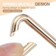 thumbnail image 3 of Triangle Ring Buckle Metal Spring Snap Clip Jump Rings Keychain Belt Fastener for DIY Purses Gold 0.78", 3 of 7