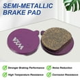 thumbnail image 4 of 2set Disc Brake Pad 0.85" x 0.96" Semi-Metallic Resin Bike Brake Pads for BB7 M355 M446 M640 Mountain Road Bikes, Purple, 4 of 7