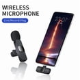 thumbnail image 3 of Microphone Cravate Sans Fil 1 vers 2 avec Bluetooth - Micro à Revers Intelligent à Réduction de Bruit avec Moniteur et Réverbération pour Diffusion en Direct Vidéo, Double Micro pour Enregistrement par 2 Personnes, 3 of 7