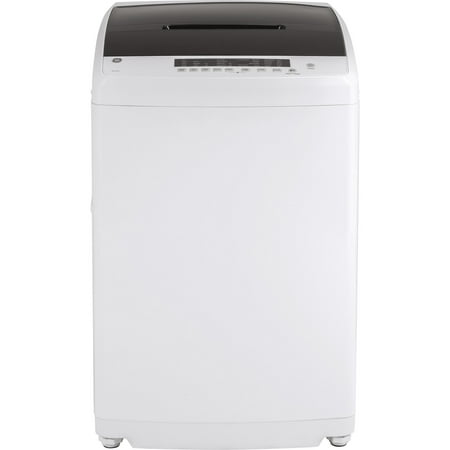 GE - 2.8 Cu. Ft. High-Efficiency Top Load Washer with Electronic LED One Touch Controls - White/Black