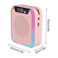 thumbnail image 2 of Riwcyla Voice Amplifier Portable Megaphone PA System with Wired Head Mounted Microphone BT Wireless Amplifier Microphone 7 Color LED Gradient Digital Display Screen for Teacher Tour Guide Speaker 12, 2 of 6