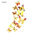 thumbnail image 1 of kurtrusly 12 Pcs Autocollants Muraux PVC Simulation Insectes Décalcomanies Murales Papiers Peints Imperméables pour Décoration Intérieure, Jaune, 1 of 8