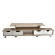 thumbnail image 2 of Mueble de TV multifuncional de madera expandible de 80 a 135 cm, mueble de TV deformable, soporte de entretenimiento para sala de estar y dormitorio, 2 of 15