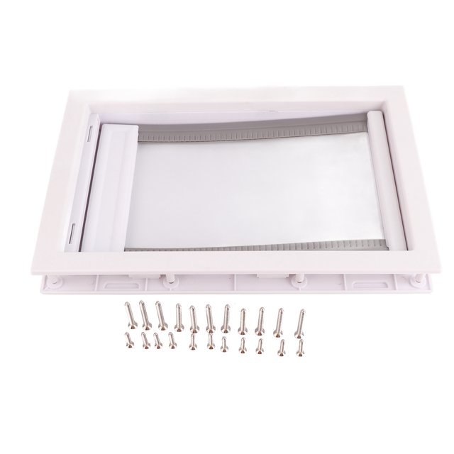 Plastic PVC Pet Door Magnet Automatic Closing Door Bothway Security Accessory for Cat DogWhite L
