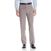 Kenneth Cole Reaction Men's Vertical Texture Modern-Fit Flat-Front Pant Grey, 32x30