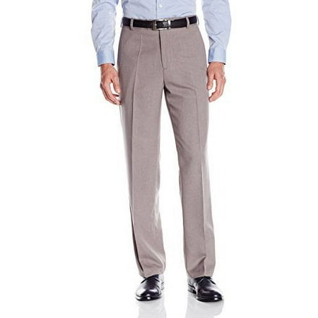 Kenneth Cole Reaction Men's Vertical Texture Modern-Fit Flat-Front Pant Grey, 32x30