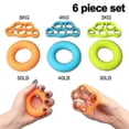 thumbnail image 1 of Hand Grip Strengthener,finger Exerciser, Grip Strength Trainer (6 Pcs), 1 of 5