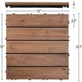 thumbnail image 2 of 27PCS Interlocking Patio Deck Tiles Outdoor Flooring with Interlocking Snaps and Grooves for Fir Wood, Garden, Balcony, Lawn, Poolside, Yard, Beach, 2 of 5