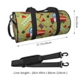 thumbnail image 2 of Rocae Cartoon Fire Truck Print Round Travel Duffel Bag and Fitness Bag, Women's Waterproof Weekend Tote, Men's Travel and Fitness Essentials, 2 of 8