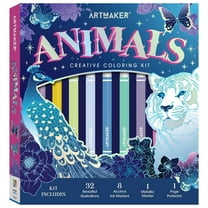 Art Maker Animals Coloring Kit, (Hardcover)