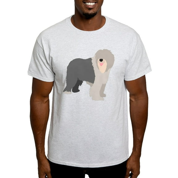 CafePress - English Sheep Dog Silhouette Light T Shirt - Men's Classic Graphic T-Shirt