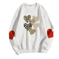 thumbnail image 4 of Sakmal Womens Sweatshirts White Cute Sweatshirts Fashion Heart Fall Fashion Tops, 4 of 5