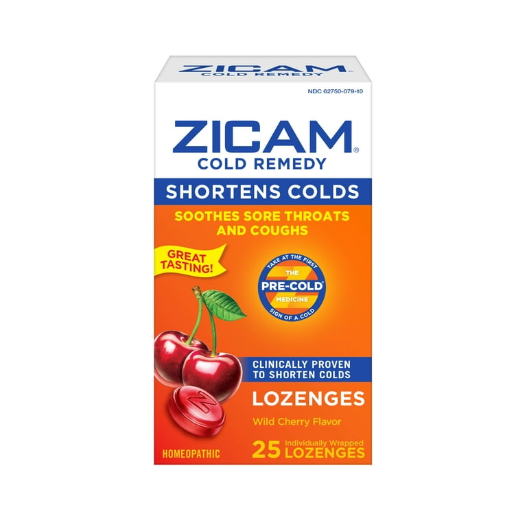 Zicam Zinc Cold Remedy Lozenges Cherry Flavor 25ct HSA/FSA