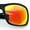 Black - Orange Mirror, variant on Mens Matte Classic Rectangular Wrap Around Biker Plastic Sunglasses All Black