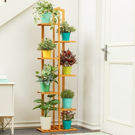 Asewin Flower Shelf Multi-Level Indoor Balcony Green Porch Solid Wood Living Room Floor-Mounted Racks Space